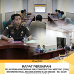 RAPAT PERSIAPAN PELAKSANAAN KONTRAK PRE CONSTRUCTIONMEETING (PCM) REKONTRUKSI JALAN KABUPATEN RUAS KELUBI-TG. RAWE KECAMATAN MANGGAR.
