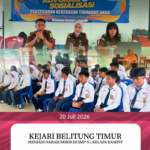KEJARI BELITUNG TIMUR MENJADI NARASUMBER DI SMPN 1 KELAPA KAMPIT.