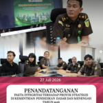 PENANDATANGANAN PAKTA INTEGRITAS TERHADAP PROYEK STRATEGIS DI KEMENTRIAN PENDIDIKAN DASAR DAN MENENGAH TAHUN 2026.