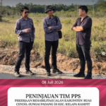 PENINJAUAN TIM PPS PEKERJAAN REHABILITASI JALAN KABUPATEN RUAS CENDIL-SUNGAI PADANG DI KEC. KELAPA KAMPIT.