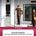 KAJARI PIMPIN APEL KERJA KEJAKSAAN NEGERI BELITUNG TIMUR.