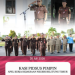 KASI PIDSUS PIMPIN APEL KERJA KEJAKSAAN NEGERI BELITUNG TIMUR.