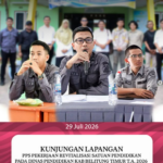 KUNJUNGAN LAPANGAN PENGAMANAN PEMBANGUNAN STRATEGIS TERHADAP PEKERJAAN REVITALISASI SATUAN PENDIDIKAN PADA DINAS PENDIDIKAN KABUPATEN BELITUNG TIMUR.