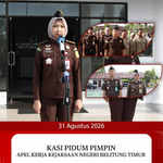 KASI PIDUM PIMPIN APEL KERJA KEJAKSAAN NEGERI BELITUNG TIMUR.