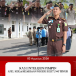 KASI INTELIJEN PIMPIN APEL KERJA KEJAKSAAN NEGERI BELITUNG TIMUR.