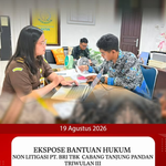 EKSPODE BANTUAN HUKUM NON LITIGASI PT. BRI TBK CABANG TANJUNG PANDAN TRIWULAN III.