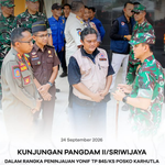 KUNJUNGAN PANGDAM II/SRIWAJAYA DALAM RANGKA PENINJAUAN YONIF TP 845/KS POSKO KARHUTLA DI KANTOR DAMKAR BOBD KAB. BELITUNG TIMUR.