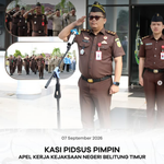 KASI PIDSUS PIMPIN APEL KERJA KEJAKSAAN NEGERI BELITUNG TIMUR.