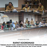 RAPAT KOORDINASI TINDAKLANJUT HASIL KESEPAKATAN TENTANG PERMASALAHAN ANTREAN BBM DI WILAYAH KAB. BELITUNG TIMUR.