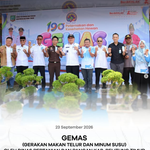 GEMAS (GERAKAN MAKAN TELUR DAN MINUM SUSU) OLEH DINAS PERTANIAN DAN PANGAN KAB. BELITUNG TIMUR.