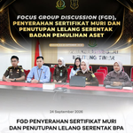 FGD PENYERAHAN SERTIFIKAT MURI DAN PENUTUPAN LELANG SERENTAK BPA.