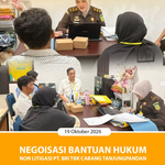 NEGOISASI BANTUAN HUKUM NON LITIGASI PT. BRI CABANG TANJUNGPANDAN.