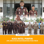KASI INTEL PIMPIN APEL KERJA KEJAKSAAN NEGERI BELITUNG TIMUR.