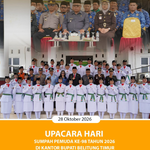 UPACARA HARI SUMPAH PEMUDA KE-98 TAHUN 2026 DI KANTOR BUPATI BELITUNG TIMUR.