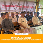 DIALOG AUDIENSI DENGAN POKJA WARTAWAN DAN JURNALIS SE-BELITUNG TIMUR.