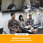 RAPAT EVALUASI POSKO PERWAKILAN KEJAKSAAN RI.