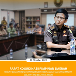 RAPAT KOORDINASI PIMPINAN DAERAH TERKAIT EVALUASI KESEPAKATAN PENDISTRIBUSIAN BAHAN BAKAR MINYAK WILAYAH KAB. BELITUNG TIMUR.