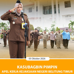KASUBAGBIN PIMPIN APEL KERJA KEJAKSAAN NEGERI BELITUNG TIMUR.