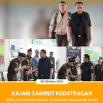 KAJARI SAMBUT KEDATANGAN KEPALA KEJAKSAAN TINGGI KEP. BABEL.