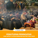 PENUTUPAN PERINGATAN HARI JADI KE-155 KOTA MANGGAR KAB. BELITUNG TIMUR.